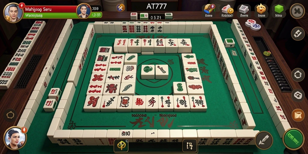 Screenshot gameplay AT777 menampilkan keseruan permainan Mahjong.