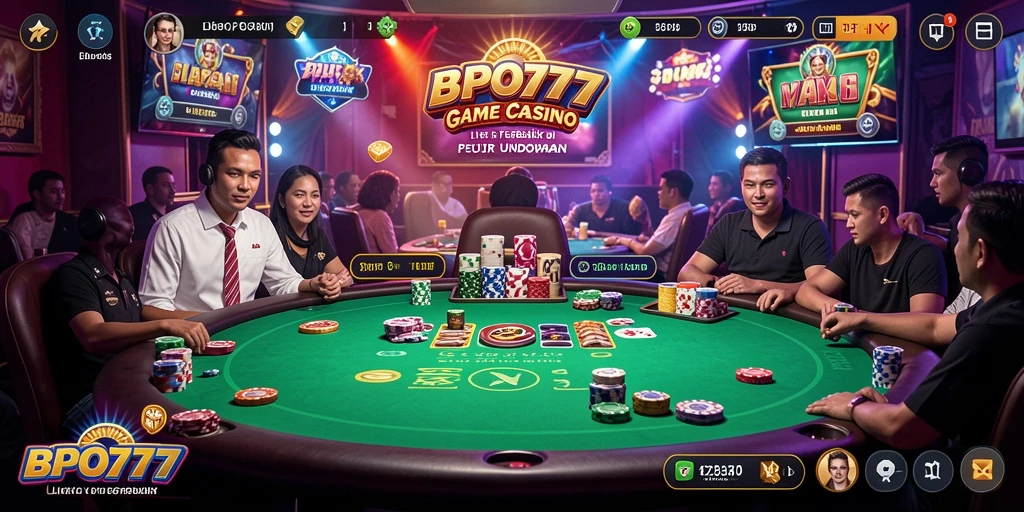 Tampilan gameplay BPO777 yang menarik dengan dealer profesional.