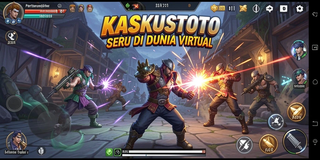 Gameplay KASKUSTOTO menampilkan pertarungan yang intens dan grafis memukau.