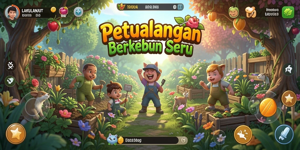 Screenshot menunjukkan petani sedang merawat tanaman di LAKULANJUT.
