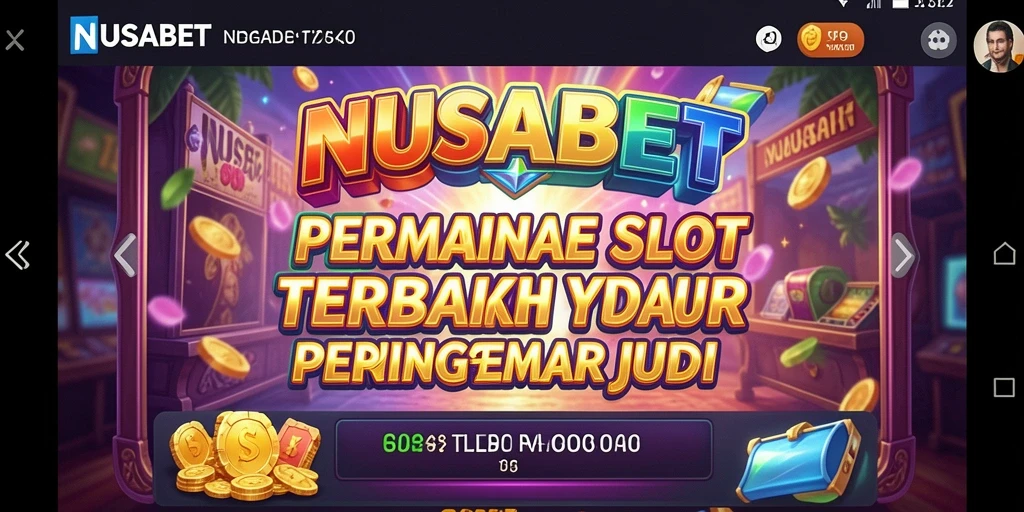 Tampilan gameplay <strong>NUSABET</strong> yang menarik dengan berbagai tema slot