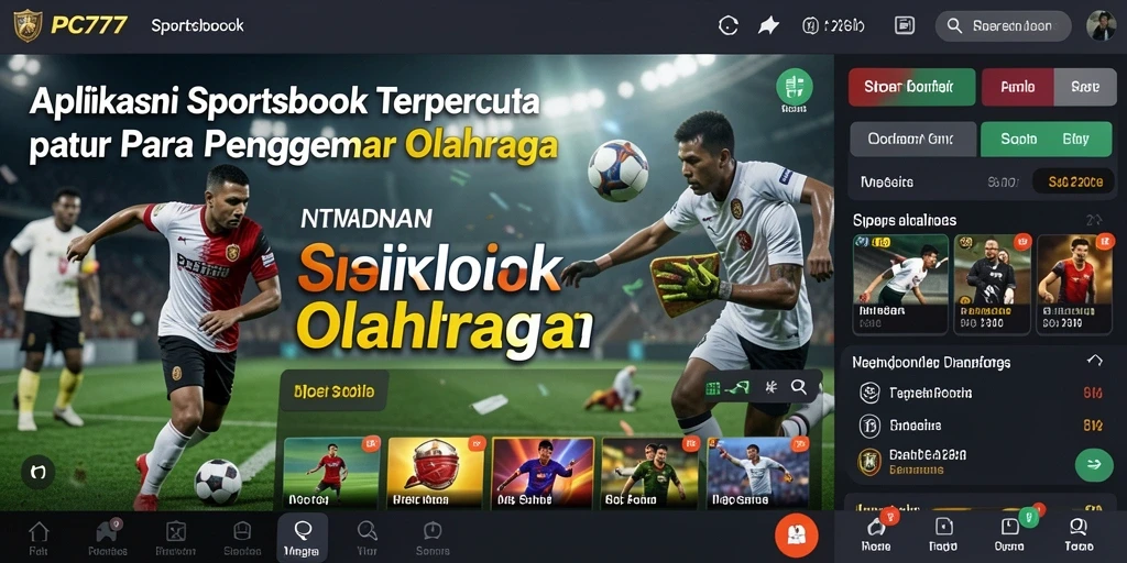 Tampilan menarik saat pengguna memasang taruhan olahraga.