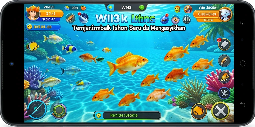 Tampilan gameplay Tembak Ikan yang seru dan penuh warna di WIN33.